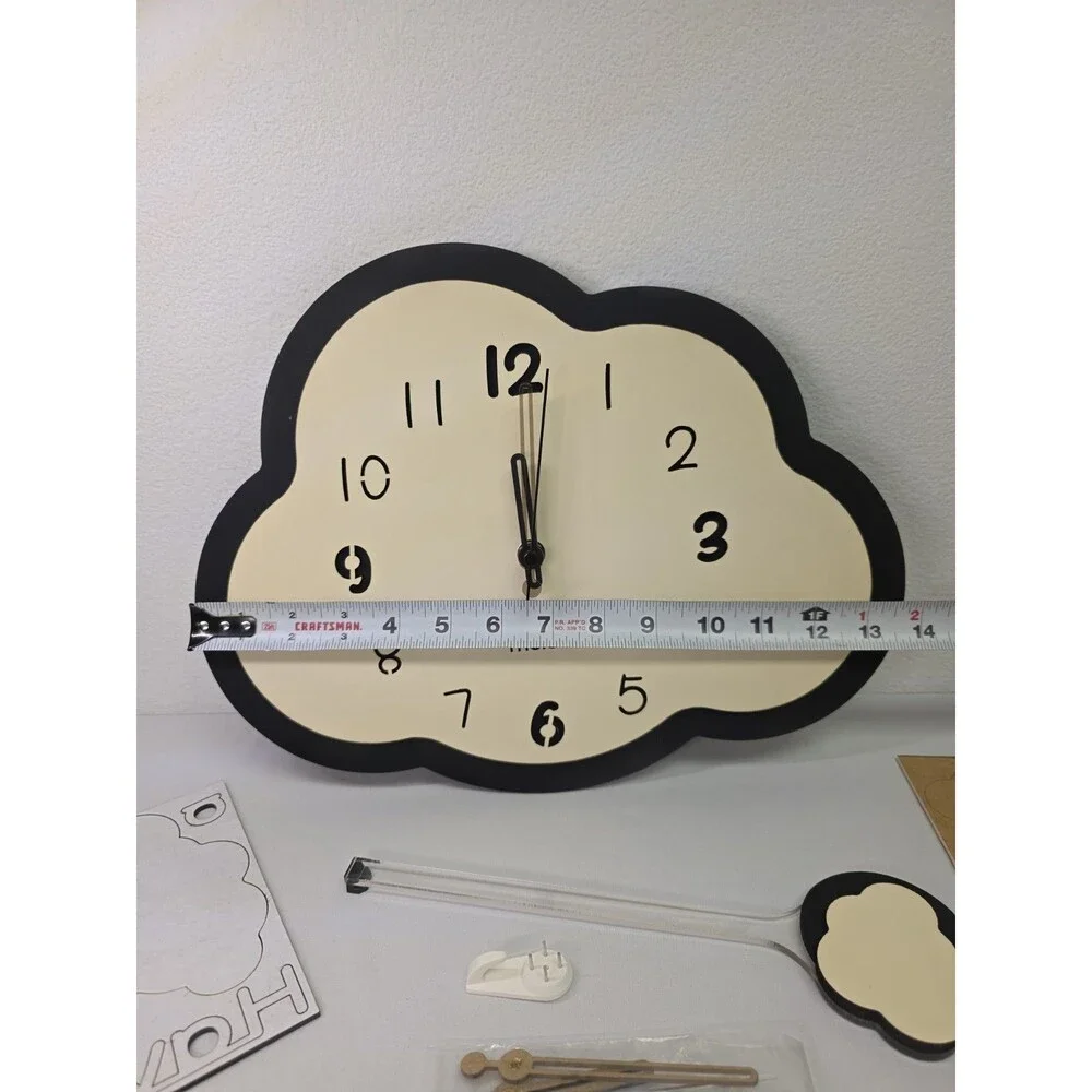 Meisd Cloud Decorative Wall Clock for Living Room Decor, Modern Nursery Decor
